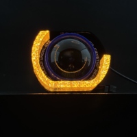 VAHID I8 Nouveau Cache de Phare LED Angel Eyes 3 Pouces en PC, Étanche CE IP67, Blanc Jaune, DC12-24V, Accessoires de Phare de Voiture