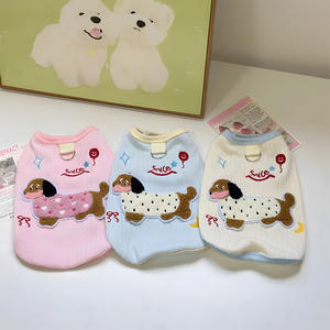 Chaleco para mascotas con diseño de Dachshund colorido y adorable, ropa para perros de primavera y otoño con correa para perros pequeños - Product Image 2