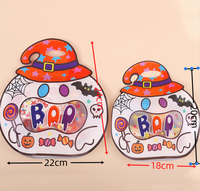Nouveau sac à bonbons motif citrouille de dessin animé avec fenêtre, idéal pour les cadeaux de fête et les emballages de friandises