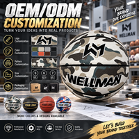 Ballon de basketball camouflage personnalisé, tailles 4 et 7, en cuir PU épaissi durable, testé 16000 fois aux impacts, idéal pour l'entraînement sur terrain en béton extérieur