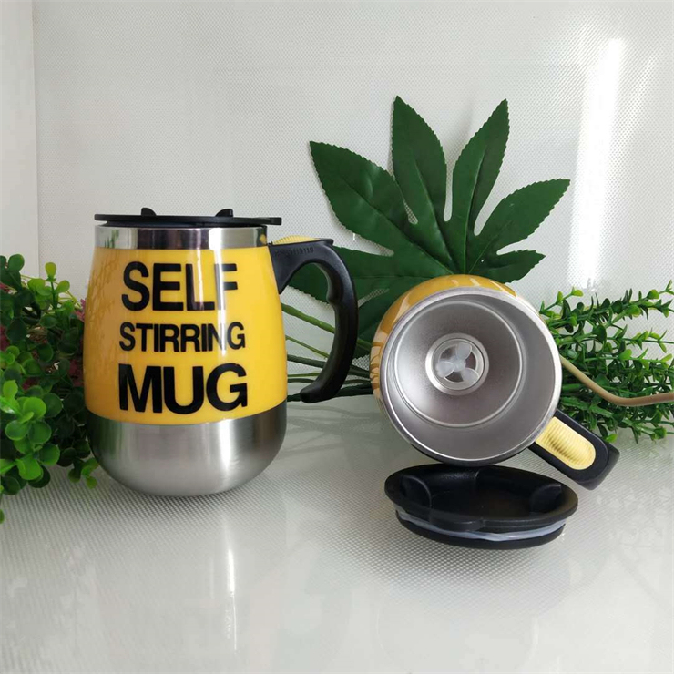 HAHA 450ml 自動攪拌マグカップ 自動混合ステンレス鋼製カップ 