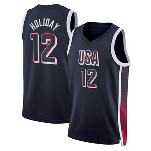 Paris USA áo bóng rổ khô nhanh nam in 4 Stephen Curry 6 James 5 Anthony Edwards 7 <span class=keywords><strong>Kevin</strong></span> Durant 14 Anthony Logo - Product Image 2
