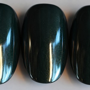 Faux ongles à presser vert foncé, forme amande, pointus, brillants, couvrance totale, pour manucure en salon - Product Image 3