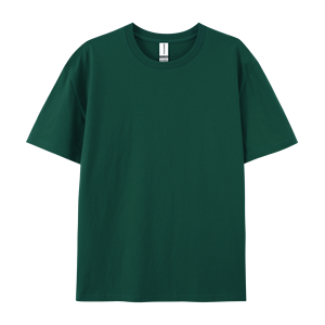 T-shirt personnalisé uni épais de luxe, T-shirt vierge à col montant avec logo imprimé sur mesure, T-shirt oversize pour homme - Product Image 1