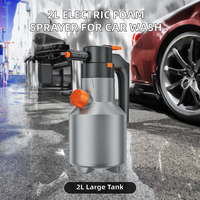 Pulvérisateur de mousse électrique rechargeable professionnel 2L, pompe à mousse sous pression pour le detailing automobile, le lavage et le nettoyage multi-usages