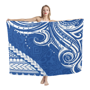 Custom Polynesian Tribla Print <strong>Hawaiian</strong> Sarongs Beach Pareo Women Summer Beach Party Split Cover Up - Product Image 2