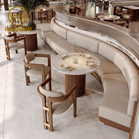 Ensemble de mobilier de restaurant en bois haut de gamme, restaurant, hôtel et café, mobilier commercial de luxe durable, blanc, design unique
