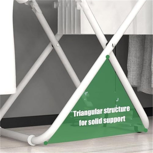 Toallero con Forma de Ala de Gran Tamaño Personalizable, Perchero Multifuncional Plegable, Estante de Lavandería de Una Sola Capa para Suelo - Product Image 3