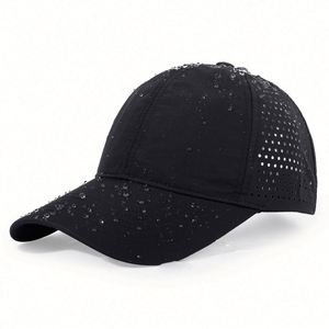 Wholesale Manufacturer Quick Drying Laser Cut Hole Unisex Nylon Baseball <b>Hat</b> 6 Panel <b>Waterproof</b> Canvas Sporty Formal Metal - Product Image 1