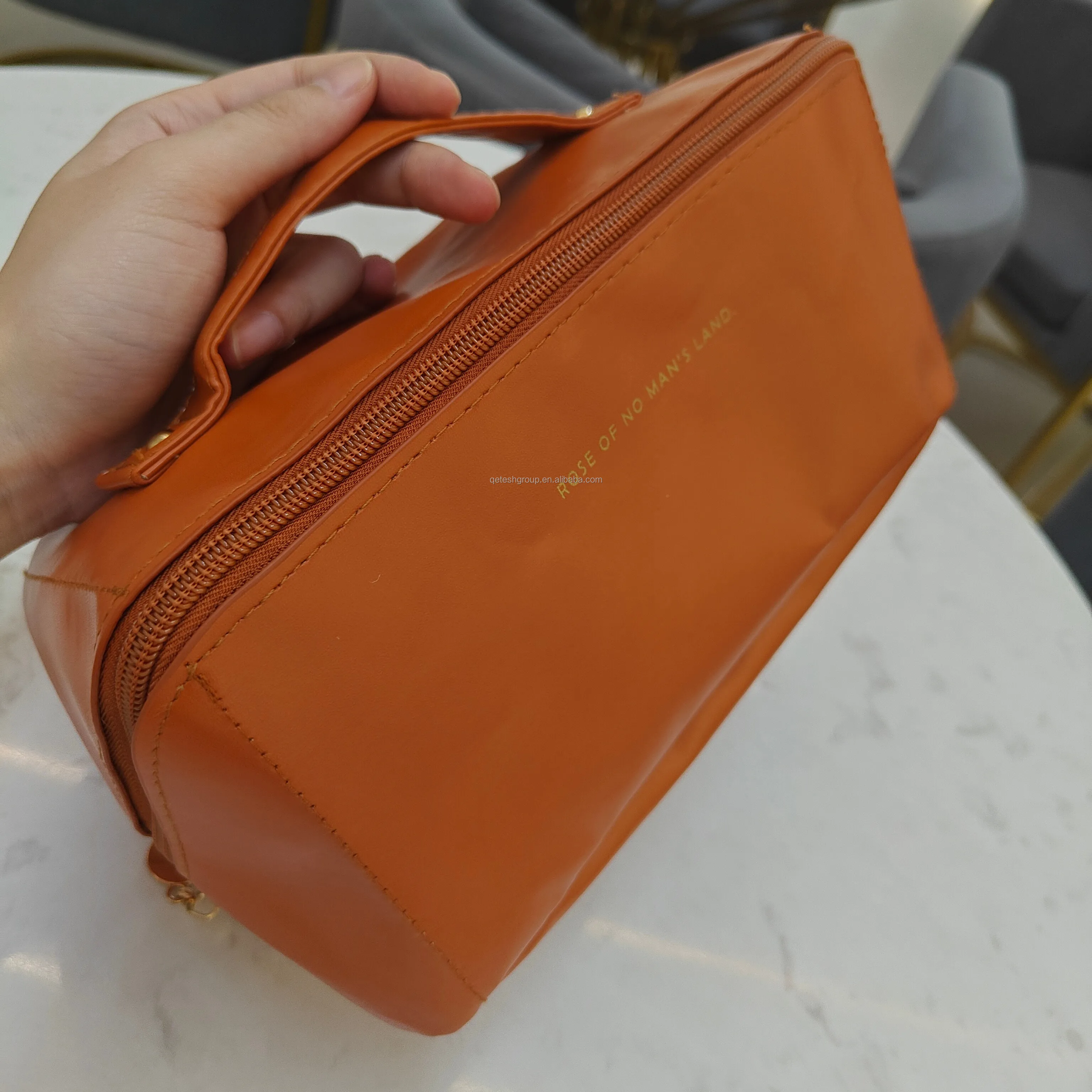 QETESH, качественная многофункциональная сумка для хранения косметики с карманами, идеальная дорожная косметичка большой емкости из искусственной кожи