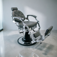 Fauteuil de Barbier Professionnel en Cuir Robuste et Pivotant pour Hommes