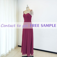 Robes de demoiselle d'honneur longues et violettes sur mesure TEENYEE, grandes tailles, robes de soirée formelles pour femmes, robes de mariage, vente en gros d'usine