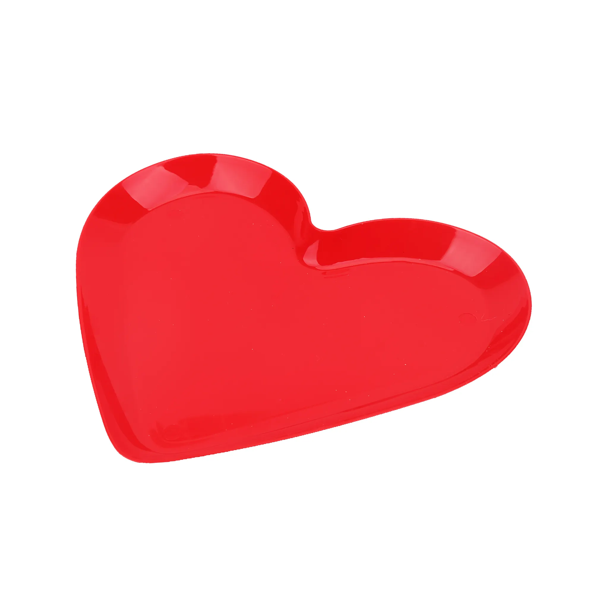 Top seller Dinnerware plastic plates Valentine day New Heart Shaped Eco-friendly red heart plates