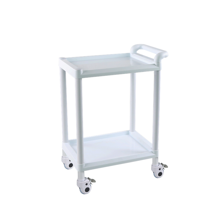 Factory High Quality hospital service emergency trolley utility white medical cart