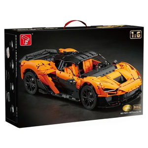 TGL T5051 2025 Nuovo MOC City 1:6 Auto Sportiva Arancione Mattoncini Modello da Assemblare Giocattoli per Ragazzi Bambini Regalo di Natale Set di Blocchi da Costruzione - Product Image 6