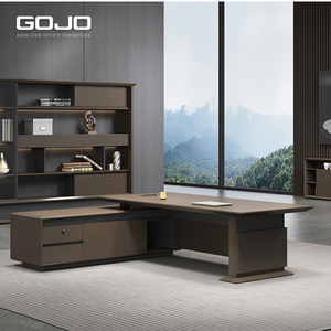 Sang Trọng Hiện Đại Ergonomic Bền Điều Hành Văn Phòng Bàn <span class=keywords><strong>L</strong></span>-Hình Dạng Với Ngăn Kéo Công Nghệ Cao Chống Nước Đồ Nội Thất Bằng Gỗ - Product Image 4