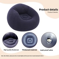 Canapé gonflable portable individuel, pouf pliable pour le camping en plein air, la plage et les loisirs à domicile