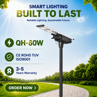 Lampes solaires d'extérieur 60W IP65, lampadaire solaire LED avec détecteur de mouvement, poteau rétractable, intégré au mur, jardin, terrain de jeux, LiFePO4