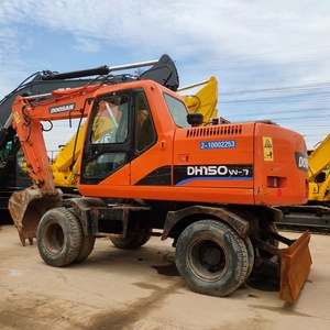 Excavadora Doosan Rendimiento operativo estable Excavadora hidráulica de rueda de segunda mano Doosan DH150W en venta - Product Image 6