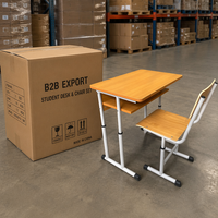 Fournisseur direct d'usine de bureaux et chaises individuels pour salles de classe et salles d'étude, avec hauteur réglable