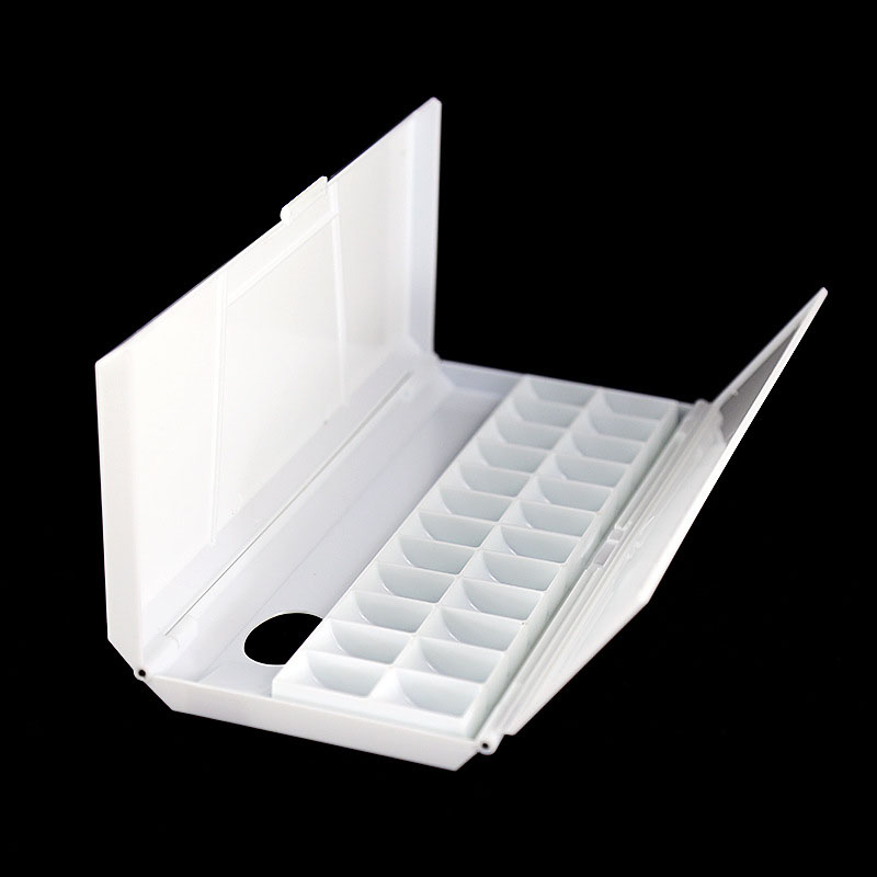 10 Palettes De Peinture Rectangulaires 6 Puits - Mini Plateaux En Plastique