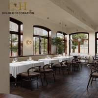 Ensemble de salle à manger de luxe de haute qualité, chaises et tables en bois pour restaurant, meubles sur mesure pour restaurant