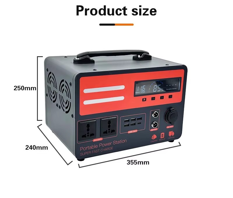 600W Portable Station LiFePO4 Solar Generator MPPT 110V/220V Pure Sine Wave Grid Car/Solar Panel Compatible 1 Year Warranty