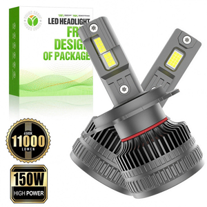 Bombillas LED para Faros Delanteros de Automóvil H4 <span class=keywords><strong>A9</strong></span> de Doble Haz, 150W, 11000Lm, 6500K, 12V, de Alta Calidad, en Oferta, para la Iluminación Automotriz Global - Product Image 1