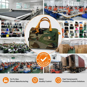 <span class=keywords><strong>Sac</strong></span> à main camouflage personnalisé pour femme avec logo, en toile et garniture en <span class=keywords><strong>cuir</strong></span> PU, <span class=keywords><strong>sac</strong></span> fourre-tout Boston à poignée supérieure, OEM - Product Image 2