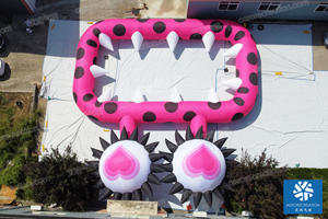 Aero 2024 yeni tasarım şişme büyük ağız çiçek canavar özelleştirilmiş ürünler açık olay interaktif dekorasyon şişme - Product Image 5