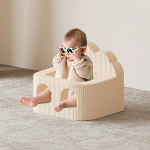 Chaise haute pour bébé, grande taille, carrée, en tissu avec mousse éponge à haute élasticité, 0-12 mois, multifonctionnelle, portable - Product Image 1