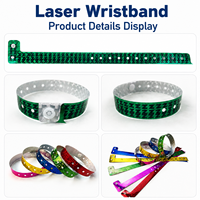 Bracelet holographique laser personnalisé, imprimé en couleur, pour identification de sécurité, événements VIP, festivals, bracelet imperméable