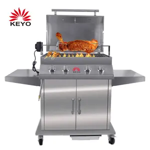 Morden 4 Bruciatori A Gas 304 Barbecue In Acciaio Inox Barbecue All'aperto cucina