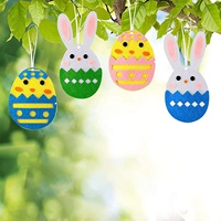Œuf de pâques, 9/24 pièces, feutre décoratifs, en feutre, pour accrochage d'œufs de pâques, ensemble