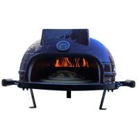 Four à pizza en céramique de table Auplex pour usage commercial/restaurant, four à pizza mobile au bois de chauffage pour extérieur