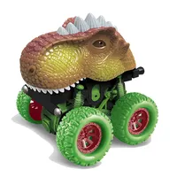 Promotional Mini dinozor sürtünme dublör araç oyuncak 4WD Mini Off-Road 360 rotasyon büküm dublör araba