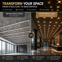 Solution de panneaux de plafond en aluminium commerciaux pour les hôtels, les immeubles de bureaux et les espaces publics