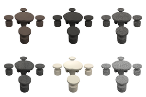 공원 장식 좌석 야외 홈 장식 정원 광장 쇼핑몰 공원 공공 장소 휴식 테이블과 의자 - Product Image 6