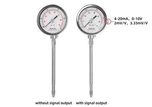 מד לחץ התכה מפלדת אל-חלד לטמפרטורה גבוהה ZHYQ PT124Y-612 עם יציאת 4-20mA וטווח של 0-150MPa - Product Image 2