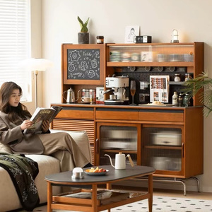 Mobiletto da tè retrò in legno massello, pensile da <span class=keywords><strong>parete</strong></span>, credenza da <span class=keywords><strong>cucina</strong></span>, per sala da pranzo - Product Image 2