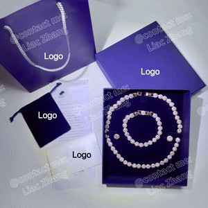 Set di Gioielli di Lusso Serie Angel con Zirconi, Include Collana, Bracciale e <span class=keywords><strong>Orecchini</strong></span> con Scatola, Adatto per Tutti i Tipi di Occasioni - Product Image 2