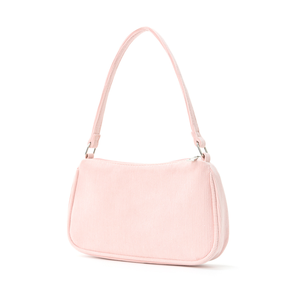 Pink Corduroy Underarm Bag Vintage Shoulder <b>Handbag</b> Zipper <b>Small</b> Purse for Daily Shopping Travel - Product Image 2