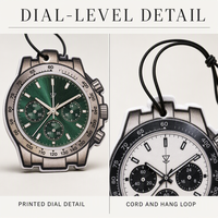 Désodorisant de voiture en forme de montre chronographe, carte parfumée suspendue avec cordon élastique pour rétroviseur de véhicule, cadeau, vente en gros, fournisseur OEM ODM
