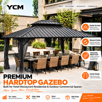 Pergola de luxe moderne en aluminium pour barbecue, repas et divertissements, idéale pour villa, terrasse, cour et espaces de loisirs extérieurs.