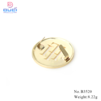 Pin Label Logam Geometris Logo Merek Baja Anti Karat JJ yang Dapat Disesuaikan, Model Paduan Seng untuk Souvenir Perhiasan Liontin