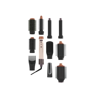 Moteur BLDC <span class=keywords><strong>Brosse</strong></span> à air chaud Rotation automatique Tube d'aspiration 12-en-1 Sèche-cheveux ionique Boucleur <span class=keywords><strong>Lisseur</strong></span> Certifié CE Français Double - Product Image 2