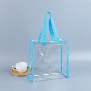 Custom Logo PVC Promotional Tote Bag Waterproof Reusable Heavy Duty Grocery <strong>Beach</strong> Shopping Bulk Wholesale Gift - Product Image 5