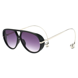 Đôi Chùm vàng kim loại khung kính mát với bông tai lớn Pilot ĐÔI CẦU ống kính phân cực aviat kính mặt trời PC chất liệu - Product Image 3