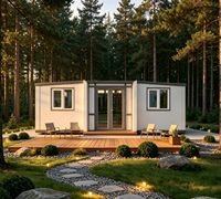 Casa Móvil de Instalación Rápida, Casas Portátiles Prefabricadas Inteligentes de 2 y 3 Dormitorios, 1 Cocina, 1 Baño, Casa Contenedor Modular Expandible para Parque
