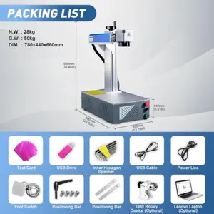 เครื่องมาร์กกิ้งด้วยเลเซอร์แบบตั้งโต๊ะพกพา Wdotmark สำหรับบาร์โค้ด - Product Image 4